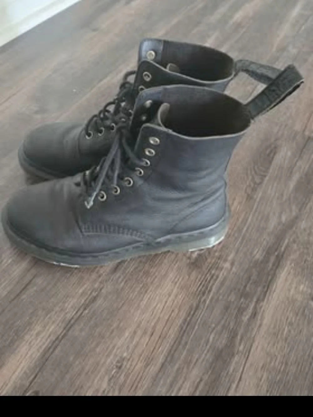Dr. Martens Black Leather Lace-Up 6-Eye Boots